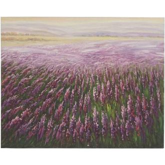 Hhg Hhg - Nunca Usado] Pintura Al &Oacute;leo Campo De Flores, 100% Pintado A Mano Pintura Mural Xl, 100x80cm