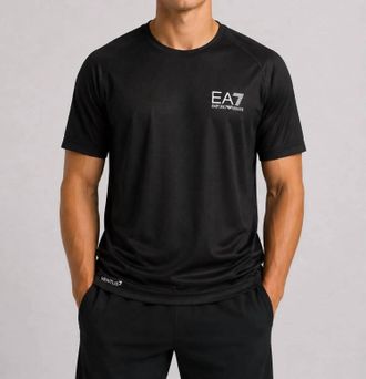 Emporio Armani Ea7 Waffle T-Shirt In Black