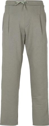 A Paper Kid Groene katoenen sportbroek met elastische tailleband - Heren - Sweatpants - Groen - L - Katoen - Broeken