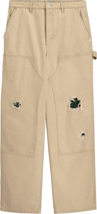 Dior BEIGE COTTON TWILL CARPENTERS STYLE JEANS - Christian Dior - Man