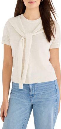 Nic+Zoe Piazza Layered Look Sweater in Coconut at Nordstrom, Size Xx-Large