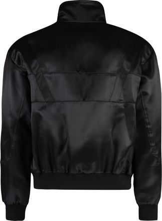 Saint Laurent Mens Teddy Full-Zip Jacket Black Bomber