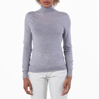 Saint Laurent Grey Wool Turtleneck, Size Medium