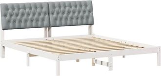 vidaXL Estructura De Cama Con Cabecera Tapizada 180 X 200 Cm Vidaxl