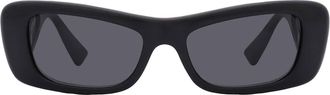 Versace Dark Grey Cat Eye Ladies Sunglasses VE4481 GB1/87 54