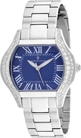 Christian Van Sant Womens Bianca Blue Square 34mm