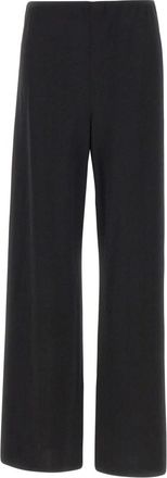 Vince High-waist Wide-leg Broeken - Dames - Wijde Broeken - Zwart - XL - Polyester - Broeken