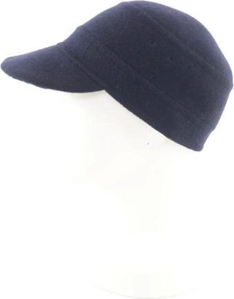 Dior Pre-owned Accessories, female, Blue, Size: ONE SIZE Pre-owned Casquette Oblique Wool Cap