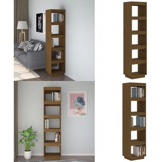 vidaXL Libreria/Divisorio Ambra 40x35x167 cm in Legno Massello di Pino - Divisorio in legno - Scaffale per libri