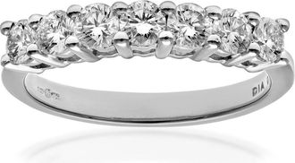 Jewelco London Platinum 3/4ct Diamond 7 Stone Claw Set Half Eternity Ring 2.5mm - PR0AXL3646PTJPK