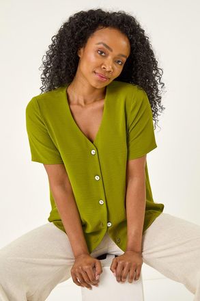 Roman Button Through Blouse