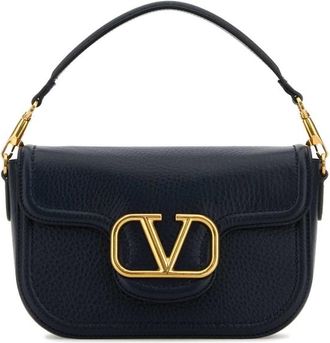Valentino Garavani Midnight Blue Leather Alltime Shoulder Bag