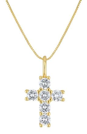 BEN ONI 14k Gold Filled CZ Cross Necklace at Nordstrom