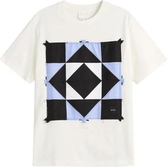 A.P.C. Patchwork T-shirt - Heren - T-shirts - Wit - S - Katoen - Tops