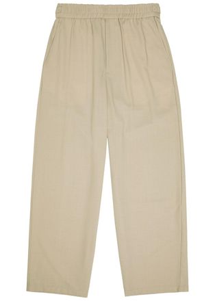 Ami Ami Paris Melange Wool Trousers - Off White - M