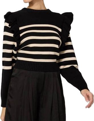 Cleobella Blair Sweater In Black/ivory
