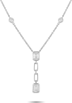 Luxury Bazaar 18K White Gold 2.60ct Diamond Pendant Necklace ANK-19791