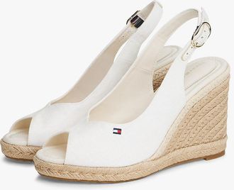 Tommy Hilfiger Womens Slingback Wedge Espadrille Sandal - Ecru - US 9.5 / EU 41