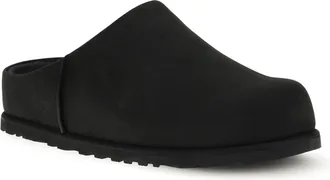 UGG Mens Mules Otzo Black Nubuck Calf Leather Sandal