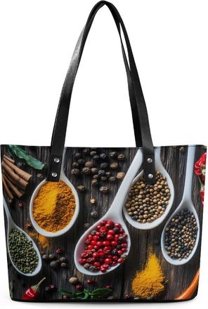 Generic Spice in Spoons Chili Tote Bags for Women Cute Shoulder Purses Handbags