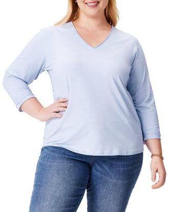 Nic+Zoe Nic+Zoe Plus 3/4-Sleeve Roll V T-Shirt