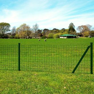 Berkfield Home Euro Fence Steel 10x1.0 m Green