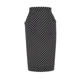 Saint Laurent Womens Polka-Dot Silk-Chiffon Midi Skirt, Brand Size 36 ( US Size 4 )