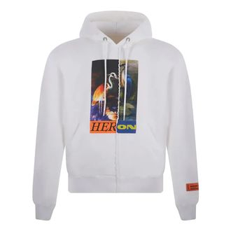 Heron Preston Split Herons Hoodie White Orange Multi HMBB021F21JER0010122