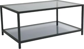 Dmora Mesa De Caf&eacute; Djureski, Mesa De Centro Baja, Revistero Para Sof&aacute;, Estante De La Sala De Estar, 90x60h40 Cm, Negro - Dmora