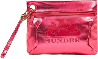 Sundek Tassen, unisex, Roze, ONE Size, Gelamineerde Pochette Clutch met Logo
