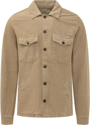 Bl'ker Blker, Jassen, Heren, Bruin, XL, Denim, Camicia Over ML Acadia