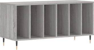 vidaXL Record Cabinet Grey Sonoma 100x38x48 cm Engineered Wood Vidaxl