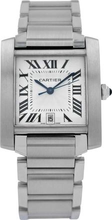 Cartier Pre-owned Cartier Tank Francaise Silver Dial Mens Watch W51002Q3