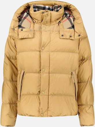 Burberry Mens Burberry Leeds Detachable Sleeve Hooded Down Jacket Warm Honey - Cream - Size: Regular/36