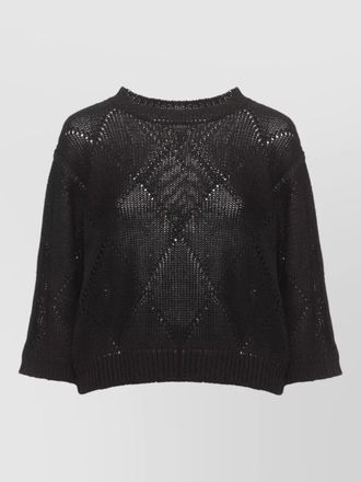 PESERICO sequin knit crewneck sweater long sleeves