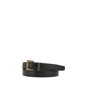 Saint Laurent Heren, Accessoires, Zwart, Maat: 105 CM Leer
