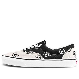 Vans Era Full Print Retro Casual Skate Shoes Unisex Black Beige Black White VN0A4BV417H