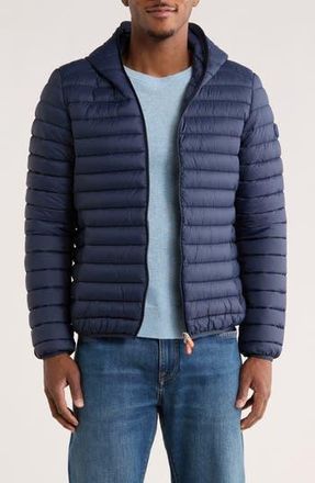 Save The Duck Daniele Water Resistant Hooded Puffer Jacket in Navy Blue at Nordstrom Rack, Size Xx-Large