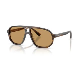 Emporio Armani Sunglasses, male, Brown, Size: 57 MM Pilot Sunglasses