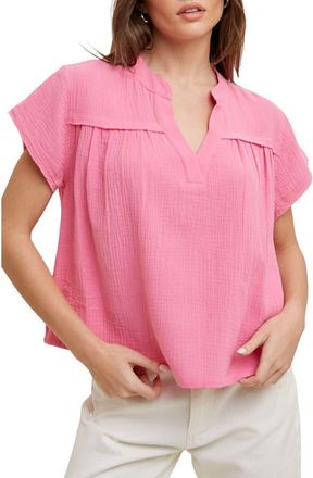 Wishlist Cotton Gauze Top in Punch at Nordstrom Rack, Size Small