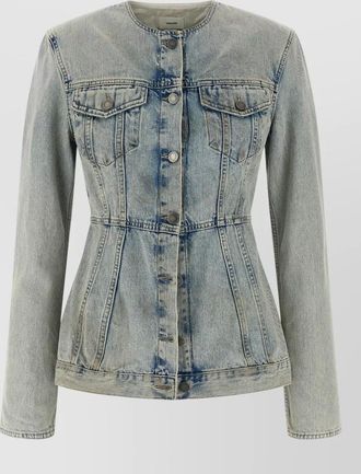 Haikure temple fitted jacket long sleeves pockets