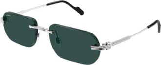 Cartier Ct 0577S - unisex - Zonnebrillen - Grijs - 55 MM - Accessoires