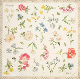 Burberry Blooms of Britain Silk Square Scarf