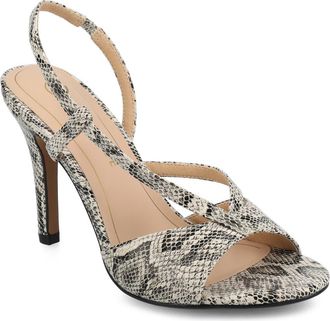Journee Collection Varra Slingback Sandal in Snake Embossed at Nordstrom Rack, Size 6.5