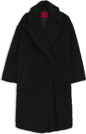 HUGO BOSS Malite-1 Teddyfell-Mantel - Dames - Jassen - Zwart - XS - Jassen