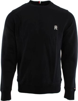 Tommy Hilfiger Sweater - Heren - Sweatshirts - Blauw - L - Katoen - Hoodies & sweatvesten