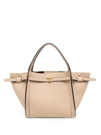 Tod's Beige T Timeless Small Tote