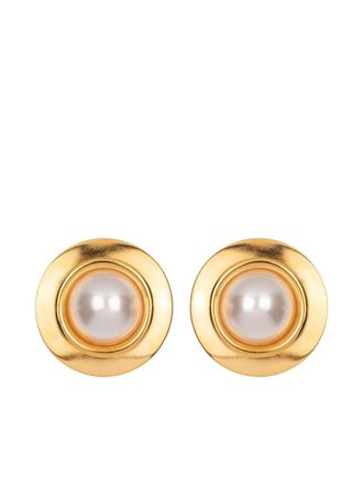 Jennifer Behr Alva vergulde oorbellen - Zilver