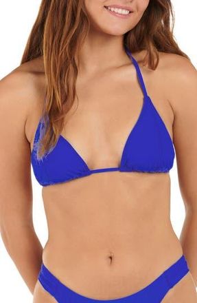 Citrus Solid Seamed Triangle Bikini Top in Ocean at Nordstrom Rack, Size X-Small