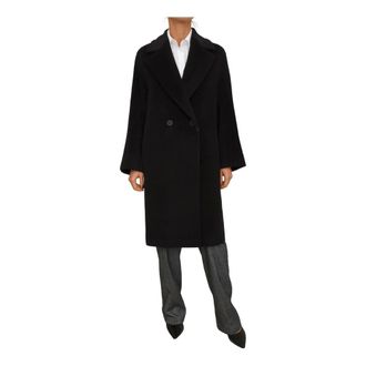 Max Mara Jassen, Dames, Zwart, S, Wol, Cappotto